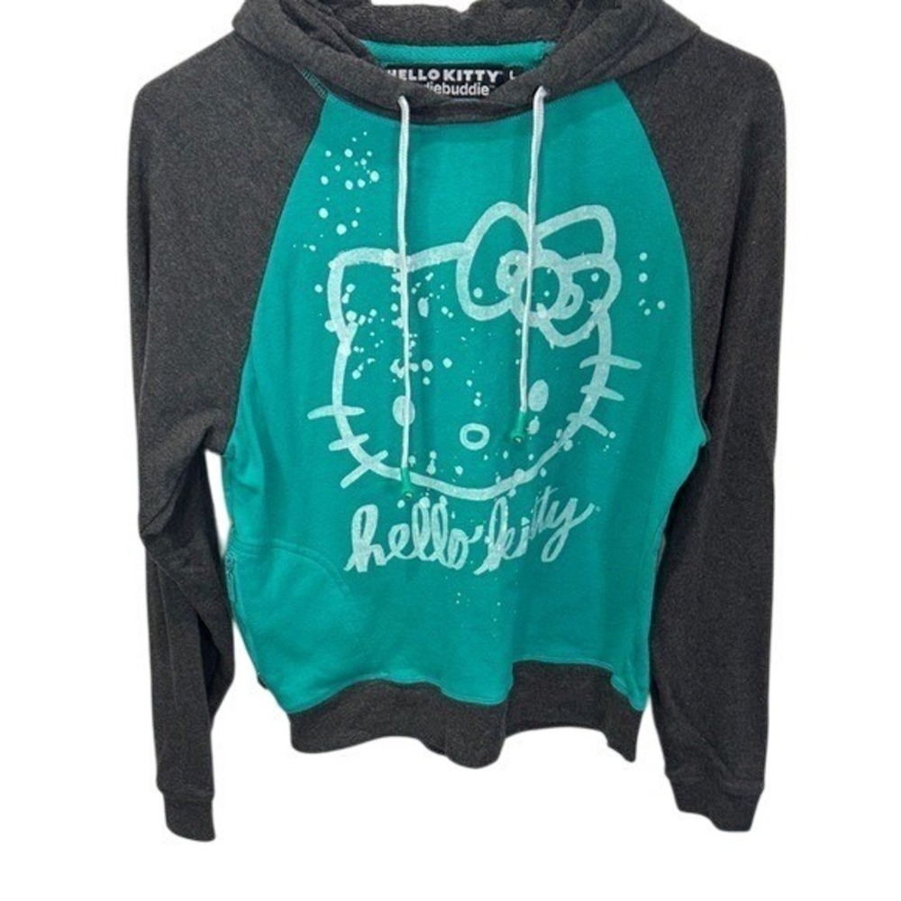 Hello Kitty Hoodiebuddy L Raglan Sleeve Pullover Graphic Sweatshirt‎